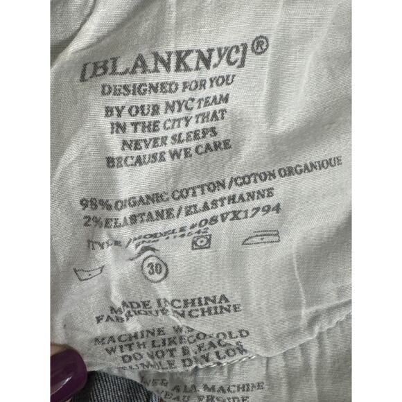 Blank NYC The Madison High Rise Straight Leg Crop Jeans Medium Wash Size 30 - Picture 8 of 13